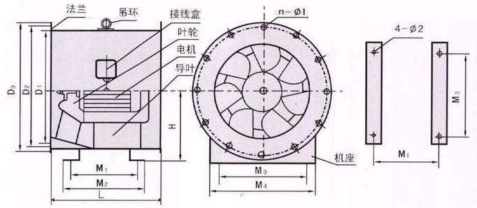 SWF混流式风机安装方式